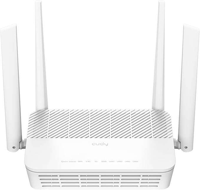 Cudy AX3000 Multi Gigabit Dual Band WiFi 6 Mesh Router, 2.5Gbps WAN RJ45 Port, 4 Gigabit RJ45 Ports, 4 5dBi Antennas, MU-MIMO, OpenVPN, Wireguard, Zerotier, Ipsec VPN, Cloud APP