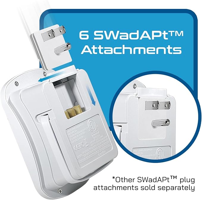 Ceptics Universal Travel Adapter Kit – 2 USA sockets, 2 USB-A (1x QC 3.0) and USB-C cable, Surge Protected, Plugs for EU, UK, China, AU, Japan - Use with Laptop, Phones, Cameras - ETL Tested