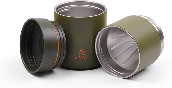 Nest Pour Over Coffee Kit | Coffee Maker for Camping | All-In-One Travel Pour Over | Transportable Dripper, Two 10oz Stainless Steel Travel Mugs | Compact Storage & Adventure Ready | Deep Moss