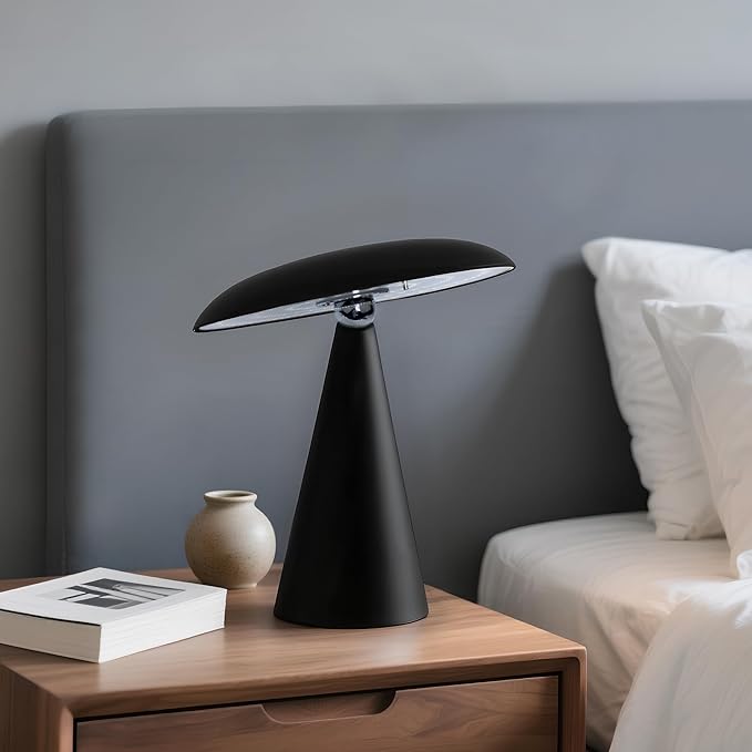 Elegant & Modern “Magnetic Cordless LED Table Lamp – Portable Touch-Dimmable Bedside Light for Bedroom, Living Room & Small Spaces (Black)”