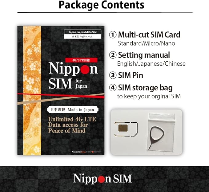 Japan SIM Card 15 Days Data Only | Daily 2GB High-Speed 4G LTE + Unlimited Data at Reduced Speed | No Roaming Needed for Faster, Safer Access | Hotspot tethering Supported | Docomo | Made in Japan