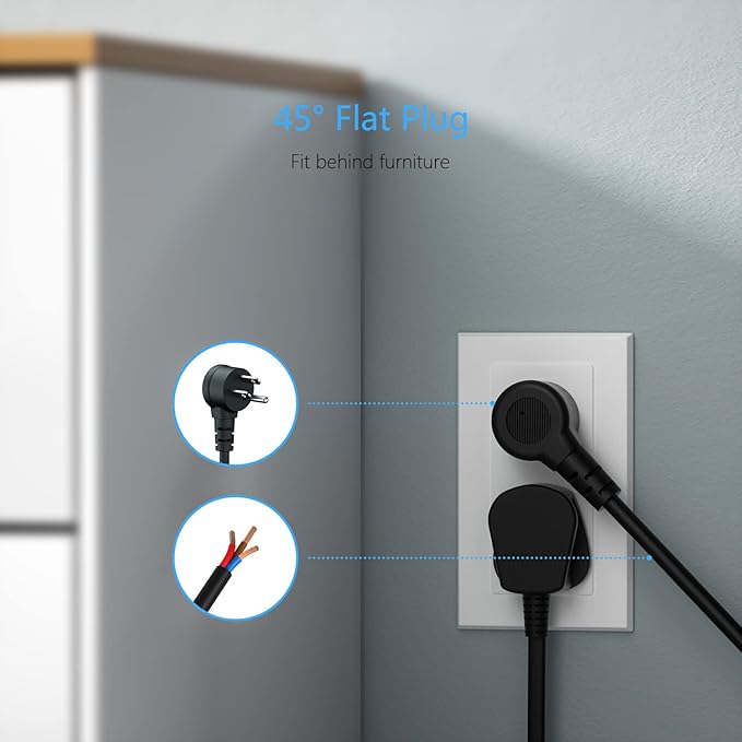 BESTEK Power Strip with USB, Vertical Cube Mountable Power Outlet Extender with 3 Outlets, 3 USB & 1 Type-C PD20W Ports, 5-Foot Extension Cord and Detachable Base for Easy Mounting (Black)