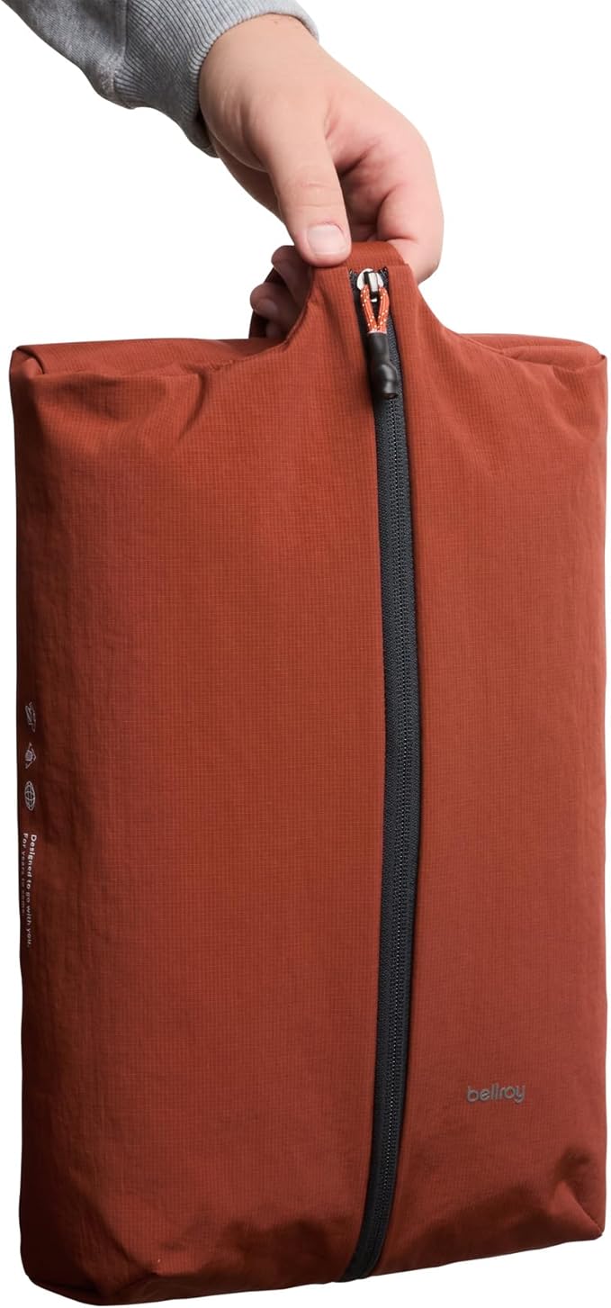 Bellroy Lite Packing Caddy 10L (Travel Organizer Packing Cube, Zip-up Storage Solution for Travel Near or far) - Clay