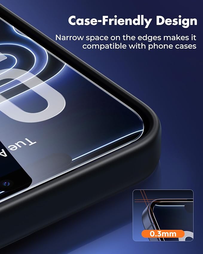 UNBREAKcable 3-Pack Screen Protector for iPhone 17 Pro, Double Shatterproof Tempered Glass [Easy Installation Frame] [9H Hardness] [99.99% HD Clear] [Case Friendly] for iPhone 6.3 inch