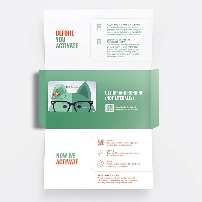 $30/mo. Mint Mobile Phone Plan with Unlimited Talk, Text & Data for 3 Months (3-in-1 SIM Card)