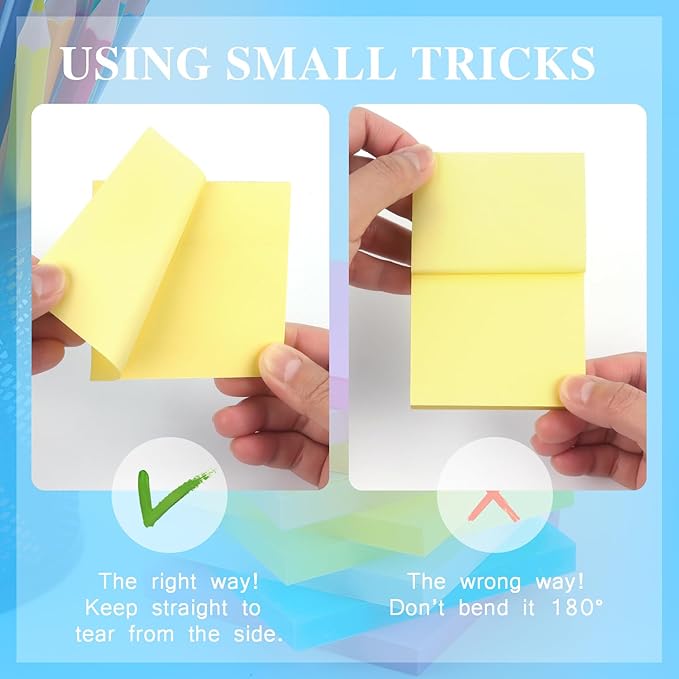 Early Buy Pop Up Sticky Notes 3x3 Refills Self-Stick Notes 6 Pads, Yellow, 100 Sheets/Pad (Yellow)