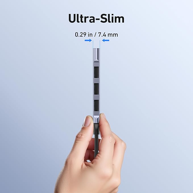 BENFEI 4-Port USB Hub: 1x 10Gbps USB 3.2 + 3X USB 2.0- for Mouse, Keyboard, Flash Drive, Printer - Compatible with Laptop, PC, Xbox, PS5