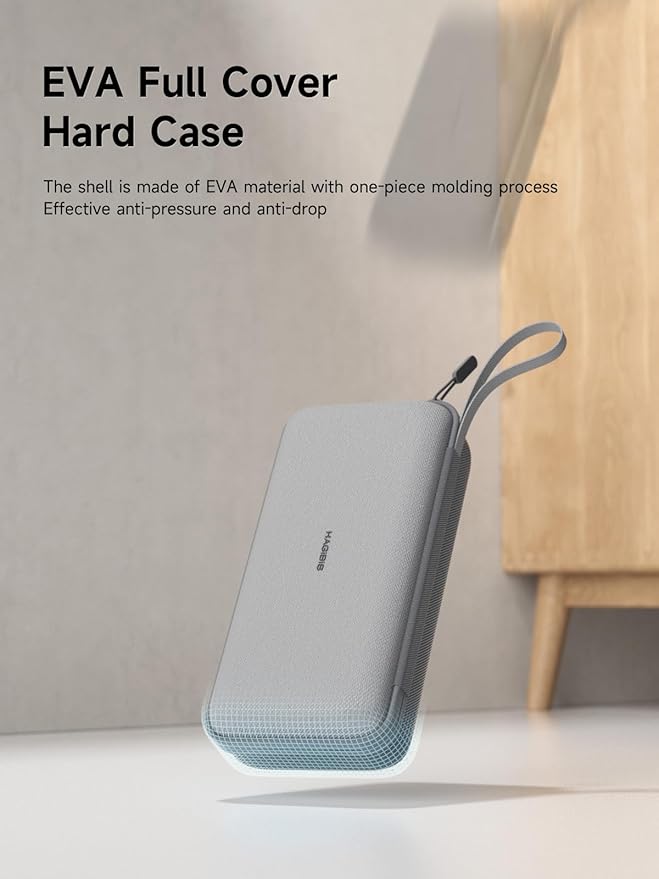 Hagibis Electronics Organizer Travel Case Cable Organizer Bag Pouch Portable Waterproof Carry Case for Cable, Charger,Power Bank, SD Card, Mouse, USB Flash Disk (DPB02 Grey)