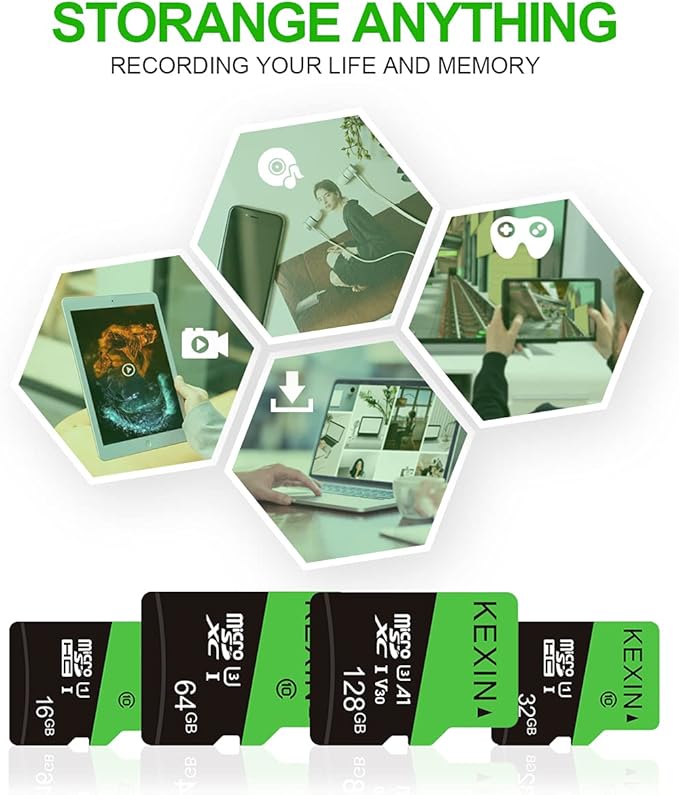 KEXIN 32GB Micro SD Card 10 Pack 32 GB Class 10 Ultra Micro SDHC UHS-I Bulk Memory Card C10, U1, 10 Pack Bulk Micro SD Card