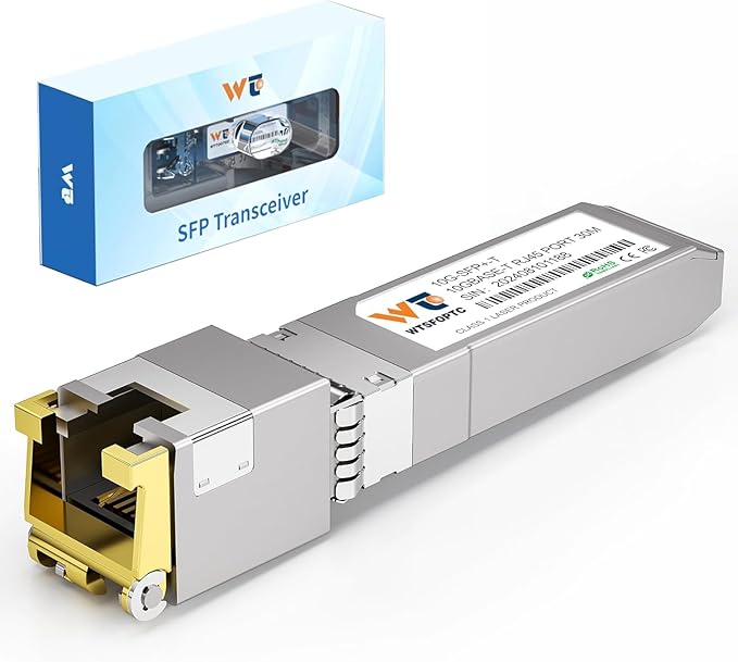 10G SFP+ to RJ-45 Transceiver, 1.25/2.5/5/10G-T Copper SFP+ CAT6a Module, Auto-Negotiation, Up to 30m, for Cisco SFP-10G-T-S, Ubiquiti UniFi UF-RJ45-10G, Meraki, TP-Link, Mikrotik, Netgear and More