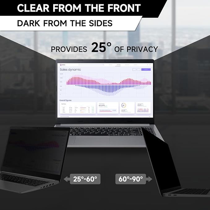 17 Inch 1920x1200 Laptop Privacy Screen (367 * 229mm), Anti Blue Light Glare & Anti Scratch Computer Privacy Shield, Not for 17.3" with 1920x1080 Resolution Laptop