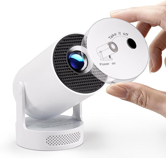 Magcubic 2025 Upgraded Mini Projector 4K support with WiFi 6 and Bluetooth 5.4, 5w Soundbase Speaker, Portable Projecteur with Auto Vertical Keystone 180° Rotatable Lens Cap for Movie Home HY300Pro+
