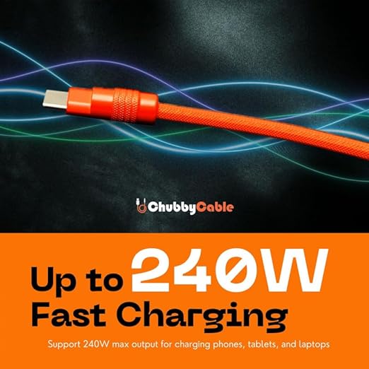 chubbycable Cute Chubby 120W Short USB C Cable Power Bank Fast Charging Cable Nylon Braided Charger Cord Compatible with iPhone 17-15 Series iPad, Green, USB-A to Type-C, 1.64FT