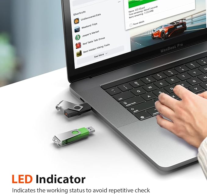 Aiibe 128GB Flash Drive 2 Pack 128GB USB Flash Drive Thumb Drive Zip Drive USB 2.0 Memory Stick USB Drive with Keychain (128G, 2 Colors: Black Green)