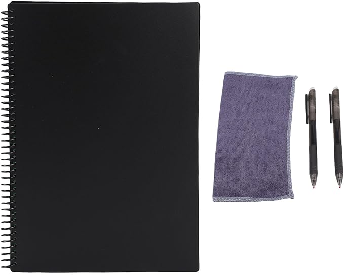 Hyuduo Smart Notebook Reusable Notebook with APP Digital Notebook 30 Sheets 180x255mm Lined Dotted Pages Waterproof Cover Spiral Binding for Study Work OCR PDF Export