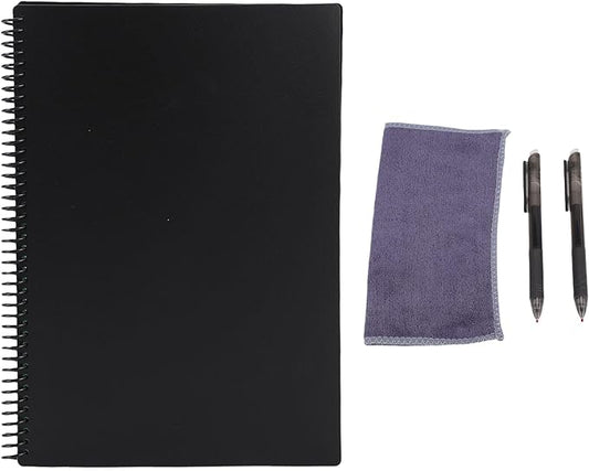 Hyuduo Smart Notebook Reusable Notebook with APP Digital Notebook 30 Sheets 180x255mm Lined Dotted Pages Waterproof Cover Spiral Binding for Study Work OCR PDF Export