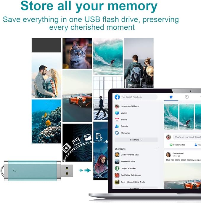 KEXIN 3 Pack 64GB Flash Drive USB Drive Thumb Drive 64 GB USB Flash Drive Jump Drive 64G Flash Drives Photo Memory Stick Pen Drive Zip Drive Pink Yellow Blue