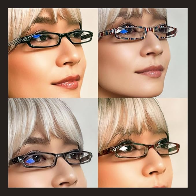 Women Reading Glasses Men Blue Light Blocking Anti Eyestrain Slim Computer Reader Tube Small Glass Thin Compact