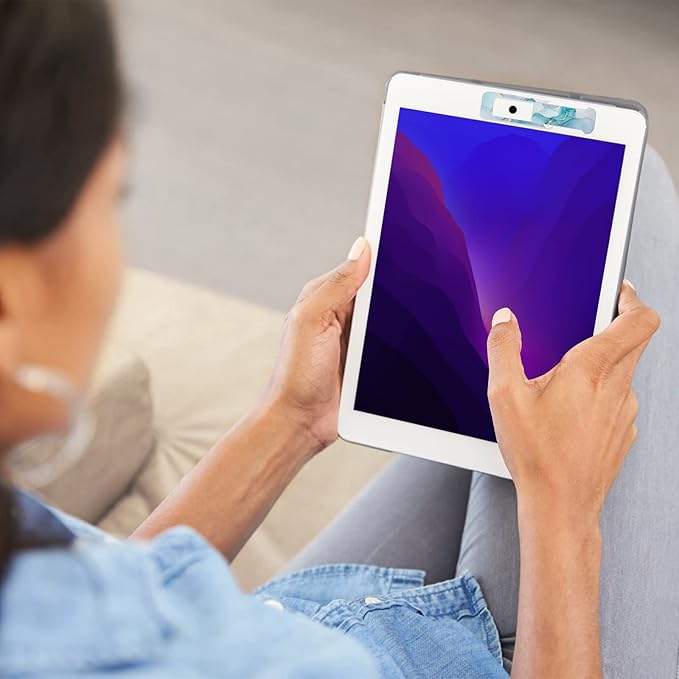 Webcam Cover, 3 Pieces, Laptop Camera Cover, Privacy Shielding Capacity is Twice as Big as The Traditional, Suitable for Computer Mobile Phones, laptops, Tablets and so on (Blue Marble)