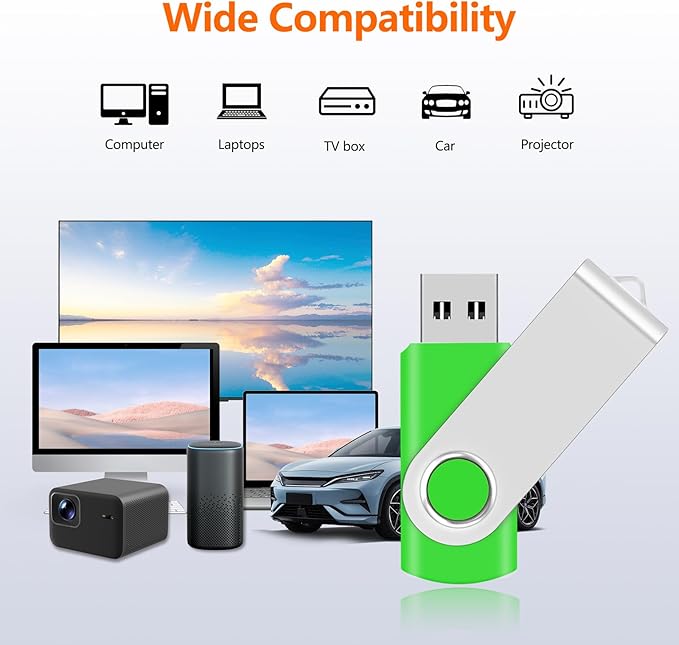 AreTop 100 Pack 2GB USB Flash Drives Bulk of 2.0 Thumb Drives Pack 2GB USB Drive Bulk Pen Drive Zip Drive Memory Stick with Lanyard for Storage and Backup (Mixed Colors 100pcs)