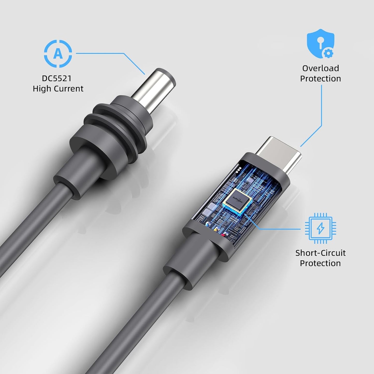 50FT Starlink Mini USB C Cable - Waterproof, Work with 100W+ PD Power Source, Compatible with Starlink Mini Accessories