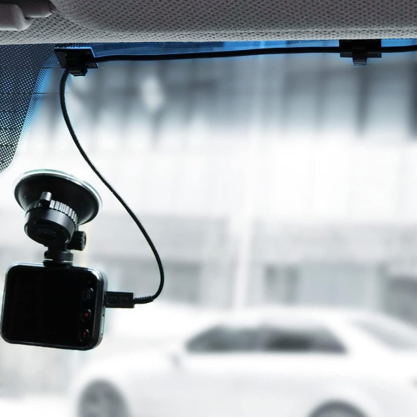 Eboot 100 Pieces Adhesive Cable Wire Clips Strong Cord Clips Wire Holders Cable Cord Straps Management Clamps Tie Holder for The Wall, Under Desk, Car, Office and Home