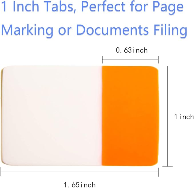KICNIC Sticky Tabs 1 Inch, 960pcs Book Tabs, Colored Page Markers Self Adhesive, Repositionable Note Tabs for Documents, Books, Paper, Notebooks, Filing and Folders [24 Sets, 10 Colors]