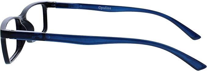 OPULIZE SEE Reading Glasses with Blue Light Blocking for Women and Men, Narrow Frame, Spring Hinges, Computer Gaming Glasses, Black,Brown +0 (Pack of 2)