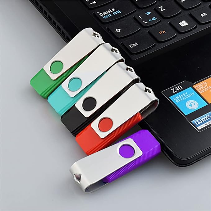 Aiibe 5 Pack 64GB USB 3.0 Flash Drive 64GB USB 3.0 Drive 5 Pack Thumb Drive Memory Stick USB Stick 64GB (5 Mixed Colors: Black Red Cyan Green Purple)