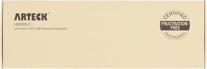 Arteck 2.4G Wireless Keyboard Ultra Slim Full Size Keyboard with Numeric Keypad and Media Hotkey for Computer/Desktop/PC/Laptop/Surface/Smart TV and Windows 10/8/ 7 Built-in Rechargeable Battery