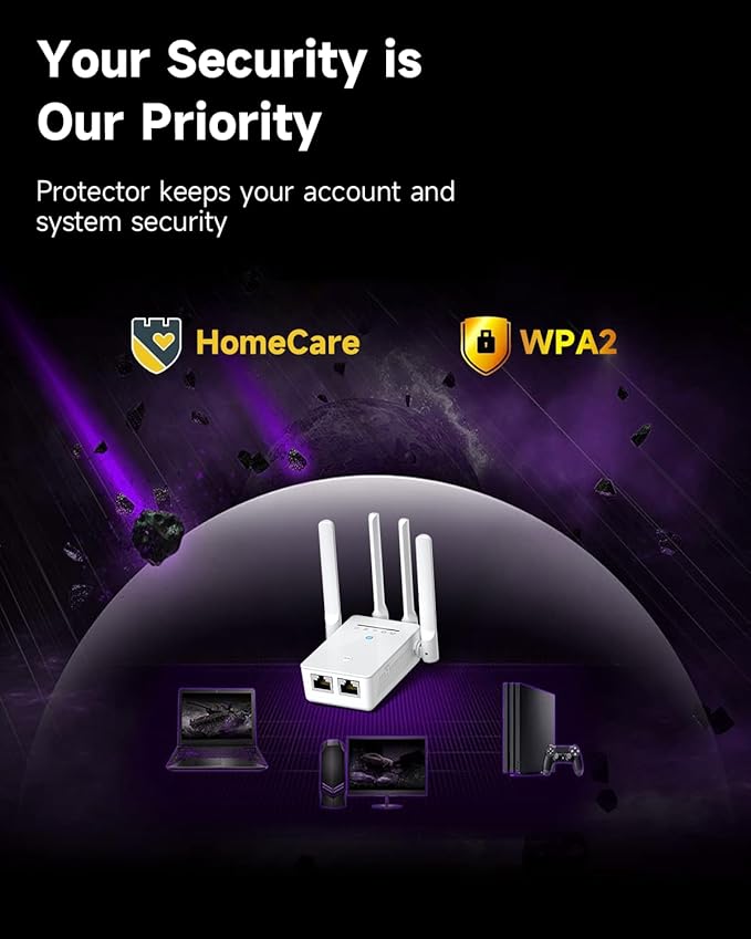 2026 WiFi Extender Signal Booster, Internet WiFi Booster Cover up to 14770 sq.ft for Home, New Gen 6X Faster Wireless WiFi Repeater w/Ethernet Port, Easy Setup WiFi Range Extender Works with Router