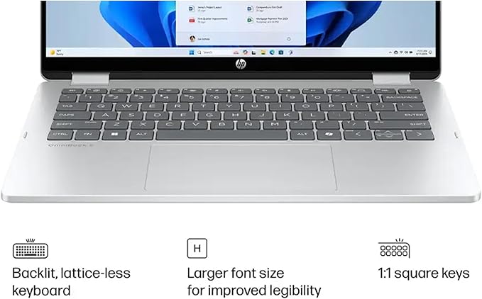 HP OmniBook 5 Flip 2-in-1 Laptop | 14" WUXGA IPS Touchscreen | 10-Core Intel Core 7 150U | 16GB DDR5 512GB SSD | Backlit Keyboard Wi-Fi6E 5MP IR Privacy Camera Win 11 w/DLCA Accessory