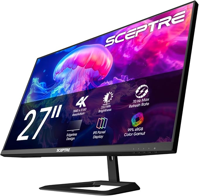 Sceptre New IPS 27-inch 4K Monitor 3840 x 2160 up to 70Hz Build-in Speakers 2025