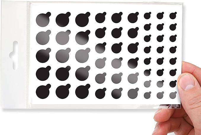 BLOCKED Webcam/Camera Vinyl Covers | 57 TabbedLow-Tack Restickable Webcam Sticker | Multiple Sizes | Black 57-Pack Tabbed (Ultra Glossy)