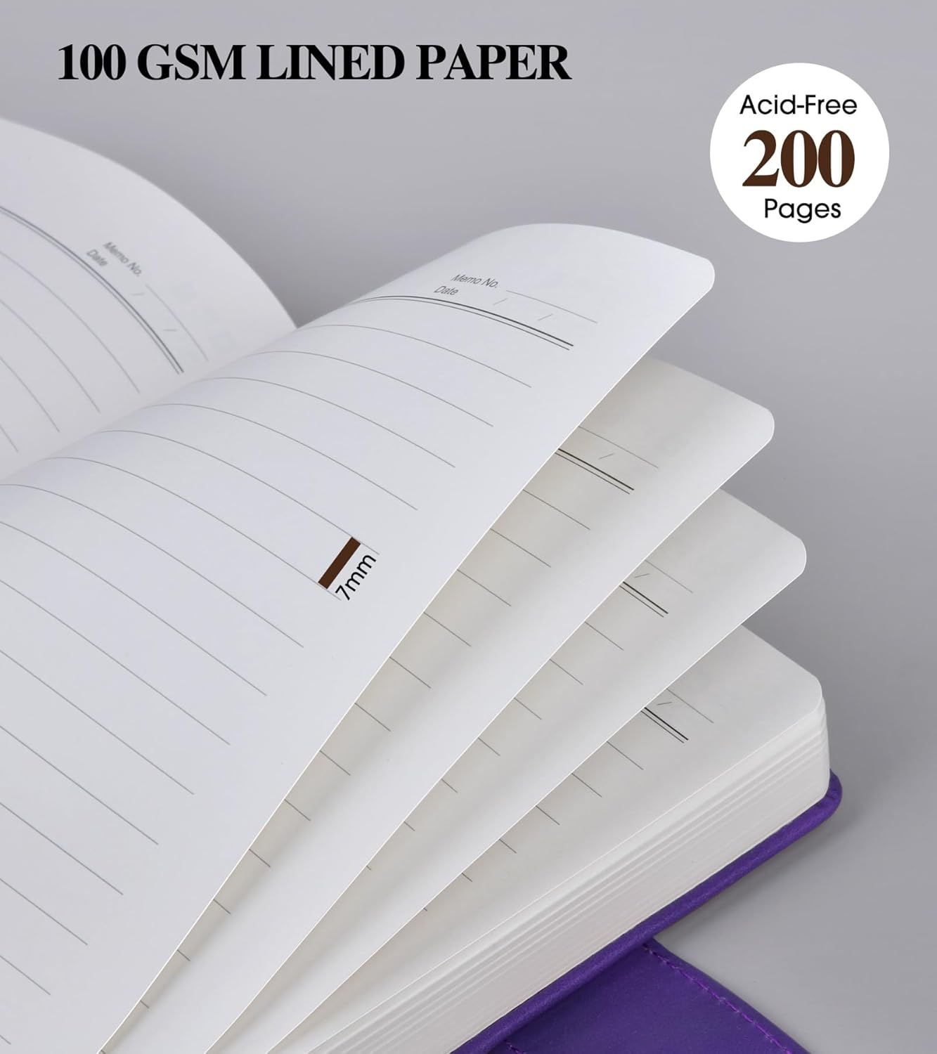 Lined Journal Notebook for Men, A5 Leather Journals for Writing Women, Hardcover Notebooks for Work,School,Note Taking,Travel,Business,Personal daily Diary,200 Page College Ruled (5.9" x 8.4")