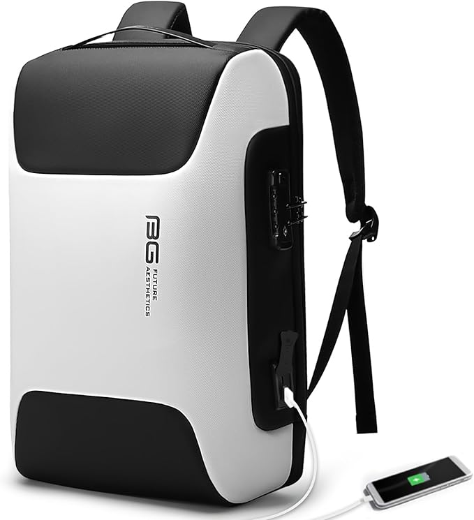 BANGE Business Laptop Backpack Fits 15.6 Inch Notebook, Anti Theft Work Backpack with USB Charging Port for Office Work Airplane Business Travel…
