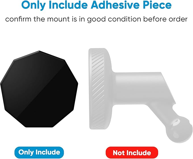 3 Pack Adhesive Dash Cam Mounts – Low Profile Sticky Holders for Use with Garmin Dash Cam Mini 2, Mini 3, 45/46/47/55/56/65W/66W/67W/Tandem/Speak