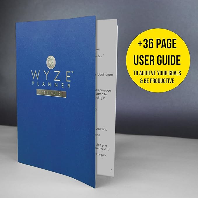 Undated Daily Planner – 1-Year B5 Productivity Organizer with Two-Page Weekly Spread, Goal Setting, Habit Tracker, Weekly & Monthly Pages – Hardcover Time Management Notebook (Blue)