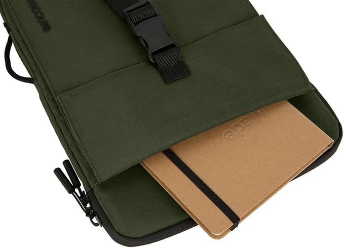 Incase Transfer Sleeve - 14-inch Laptop/MacBook & Tablet/iPad Case - Protective, Lightweight, Hybrid Sleeve and Sling Design, Expandable Front Pocket, Accessory Pocket, Buckle Clasp Closure - Green