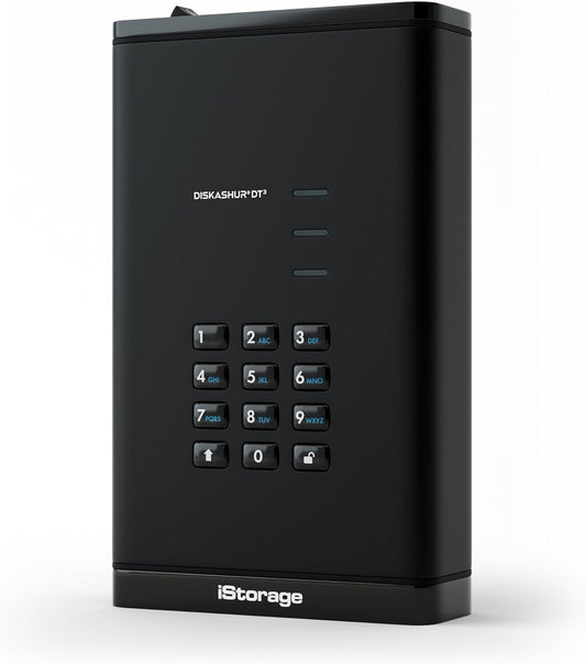 iStorage diskAshur DT3 256-bit 18TB - FIPS Level 3 Certified Secure encrypted Desktop Hard Drive - Password Protected