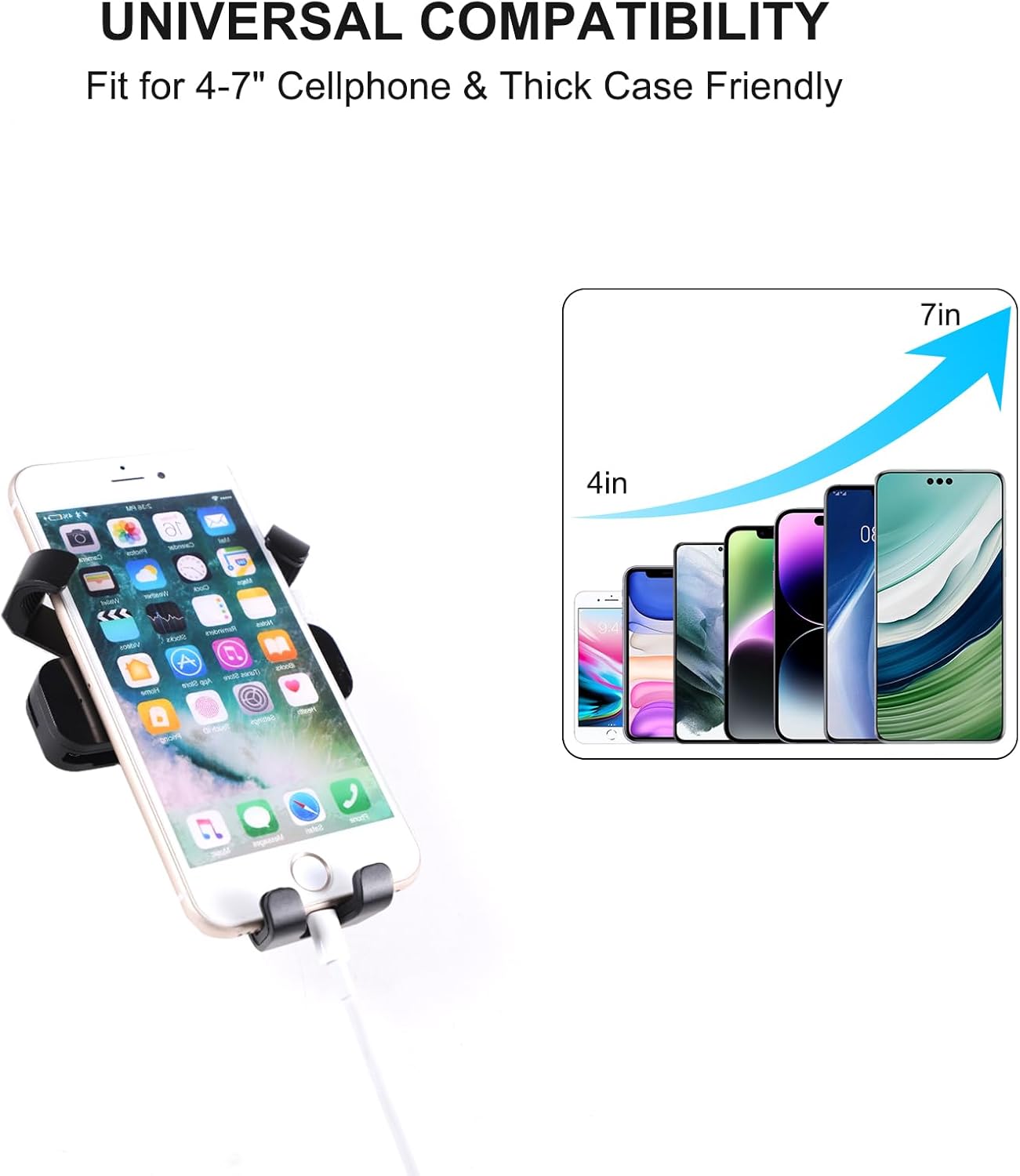 Car Phone Holder Compatible with Cadillac Escalade 2021 2022 2023 2024,Center Console Navigation Screen Dashboard Clip Cell Phone Cradles Car Phone Mount Accessories (B Style)