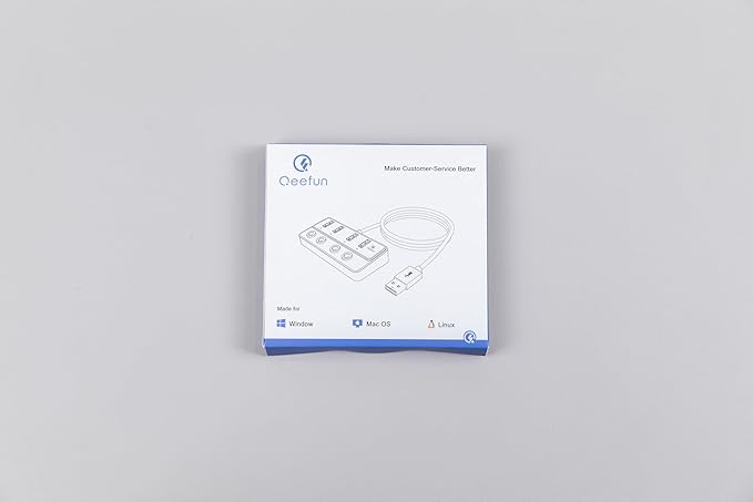 Qeefun 4-Port USB 3.0 Hub, Individual LED Power Switches, Multiport Splitter with 4ft Extension Cable, USB Extender for Laptop, PC, USB Flash Drives, iMac and More