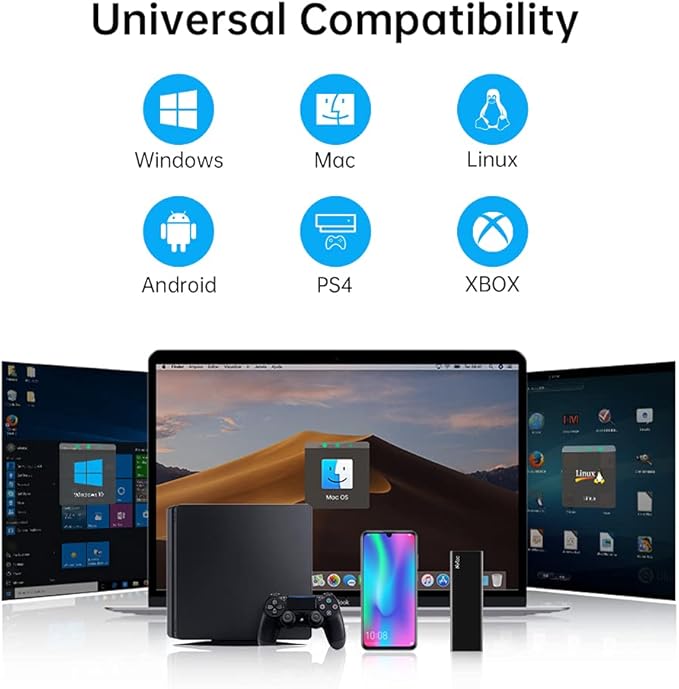 Netac 2TB Portable SSD USB 3.2 Gen 2 (10 Gbps, Type-C) External Solid State Drive Backup Slim Portable Drive for File Storage/Business Travel Essential, Rapid Read & Write Low Noise, Zslim