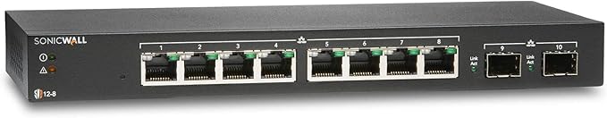 SonicWall Switch SWS12-8 with 1YR 24x7 Dynamic Support (02-SSC-2462+02-SSC-4637)