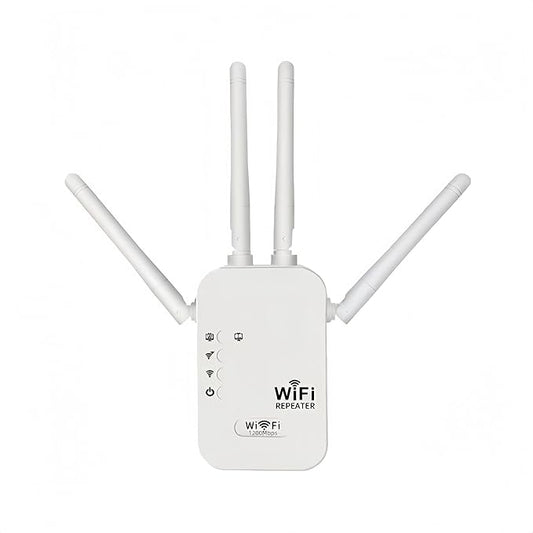 1200Mbps WiFi Extender Signal Booster,WiFi Extender Dual Band for Home，New Gen 6X Faster Internet Booster Extender, WiFi Repeater Coverage up to 10K sq.ft and 65 Devices (White)
