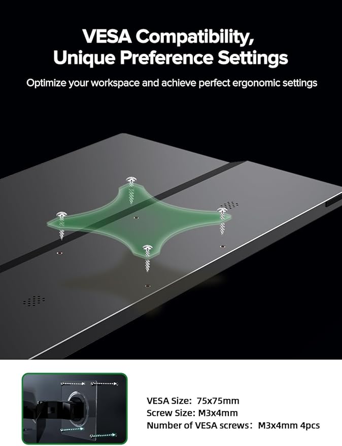 EVICIV Portable Monitor Touchscreen 15.6 FHD 1080P IPS 10-Point Touch Screen Monitor & Speakers, HDMI USB C Eye-Care Travel External for Laptop Computer PC Phone Switch, VESA & Smart Cover