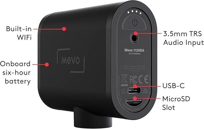 Logitech for Creators Mevo Start 3-Pack Wireless Live Streaming Cameras, for Multi-Camera HD Video,App Control and Stream via Smartphone or Wi-Fi