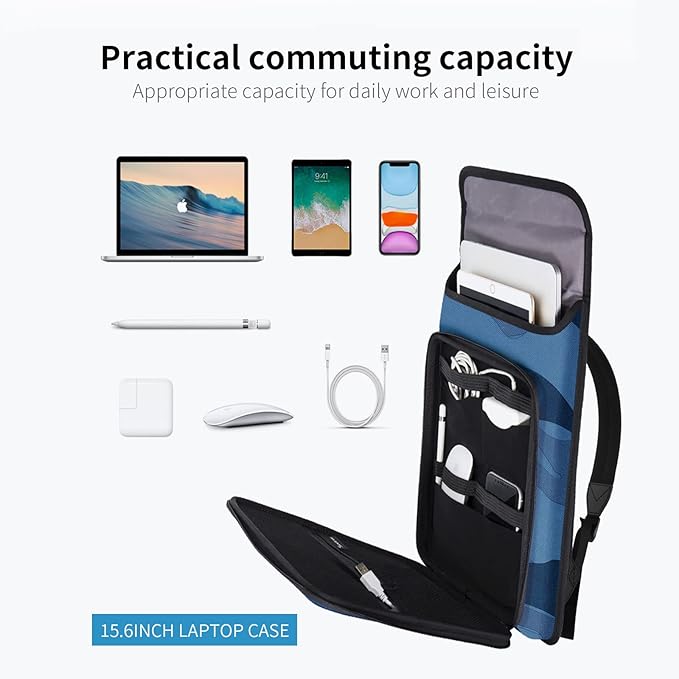 Smatree Business Laptop Backpack,Travel Laptop Bag for 14-16 inch MacBook Pro 2021/12.3-13inch Surface Pro X/7/6/ Acer Aspire 5/ Acer Nitro 5 Gaming Laptop 15.6 inch and Other 15.6inch Laptop,Blue