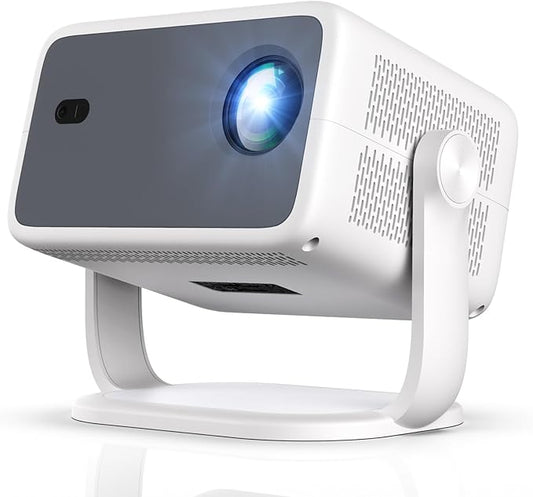 Projector with WiFi and Bluetooth, 4K 1080P 250Ansi, Portable Movie Projector, Auto Focus&Keystone Correction, 180° Rotatable, Compatible with Smartphone, TV Stick, Laptop, HDMI, USB