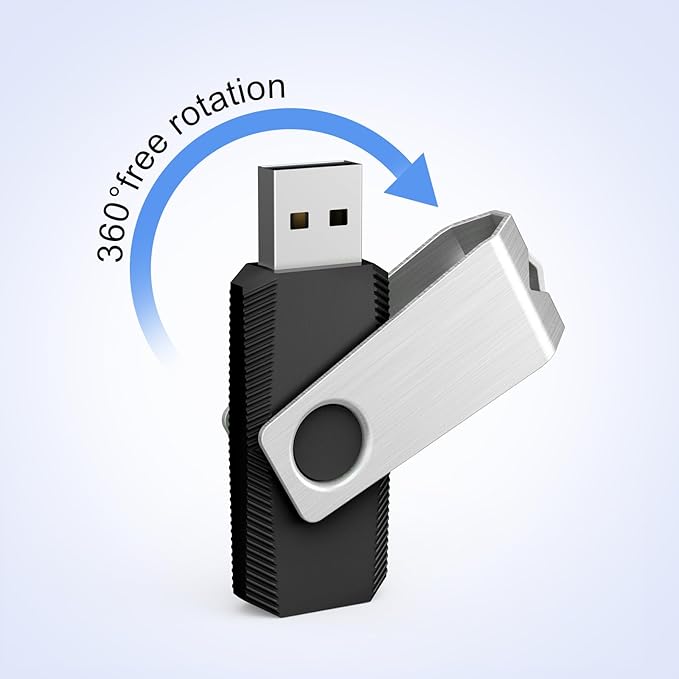 TOPESEL 16GB Flash Drive 10 Pack USB Flash Drives, USB2.0 Storage Flash Drive Swivel Design, Jump Drive Pen Drive Zip Drive Memory Stick with Indicator